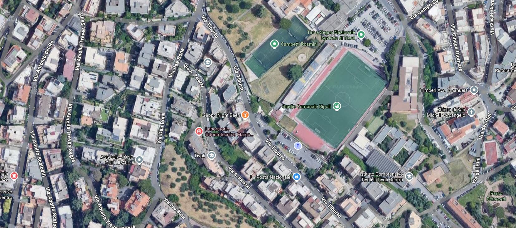Esterno e posizione del Geppo Pub a Tivoli
